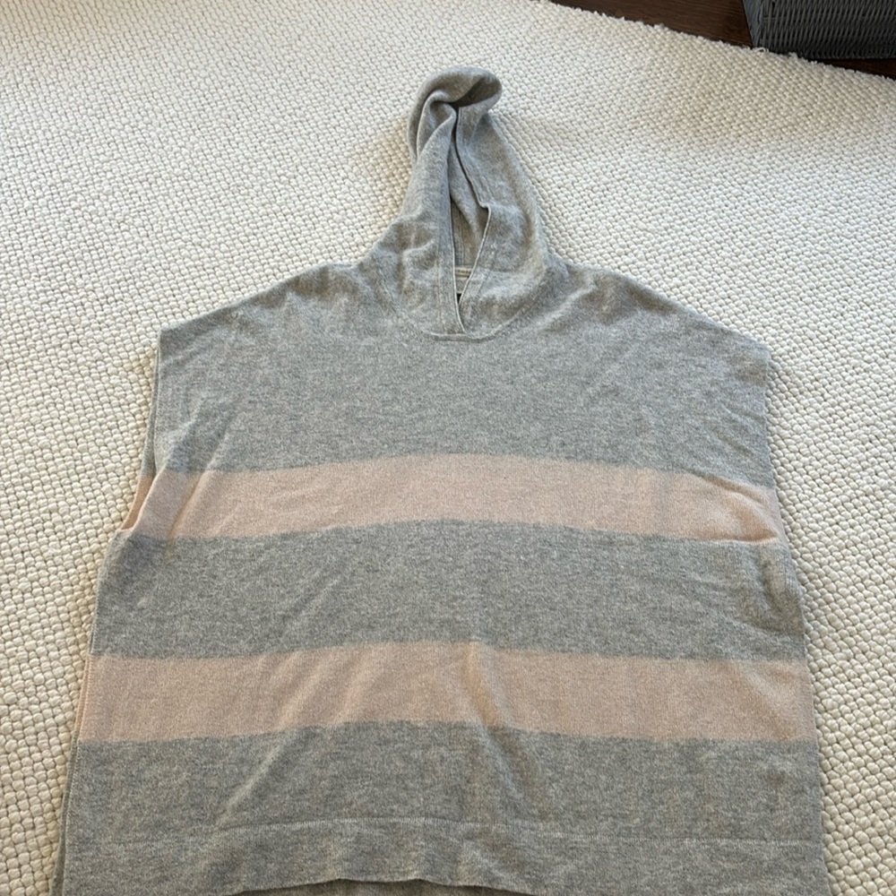 White and Warren cashmere hoodie / poncho